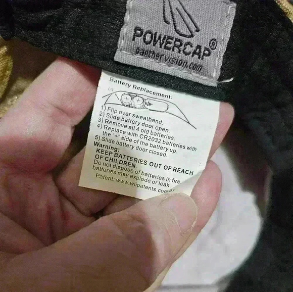 Powercap khaki distressed lighted ball cap - Picture 9 of 11